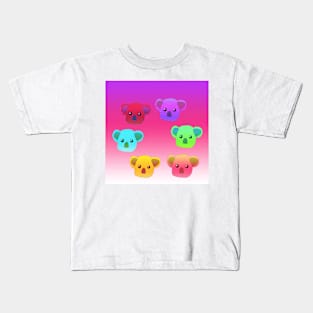 Winter Koalas - Pink/Purple Kids T-Shirt